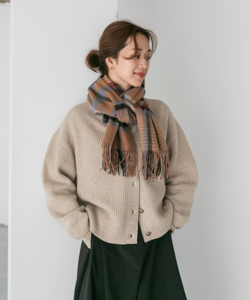 ハミルトンウール畦クルーネックカーディガン URBAN RESEARCH DOORS｜ハミルトンウール畦クルーネック
