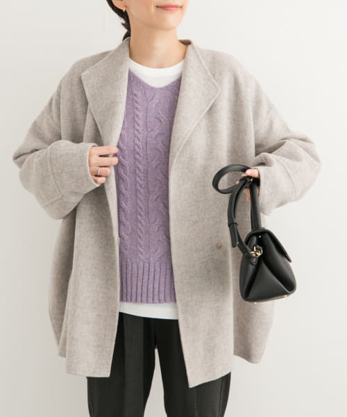 セール 20%OFF】ウールリバーミドルガウンコート(506879697