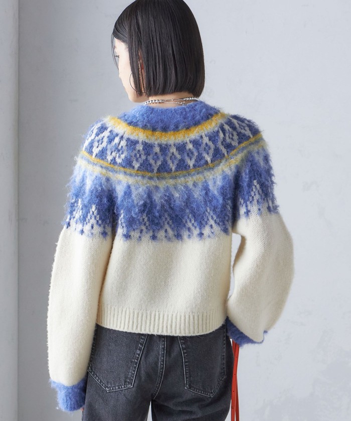 SHIPS for women / シップスウィメン 〈手洗い可能〉ヘアリー ノルディック プルオーバー セール 30%OFF】〈手洗い可能〉ヘアリー ノルディック プル