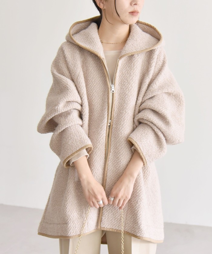 セール 40%OFF】quaranciel: ループヤーン ダブルジップ セール 40%OFF】quaranciel: ループヤーン ダブルジップ