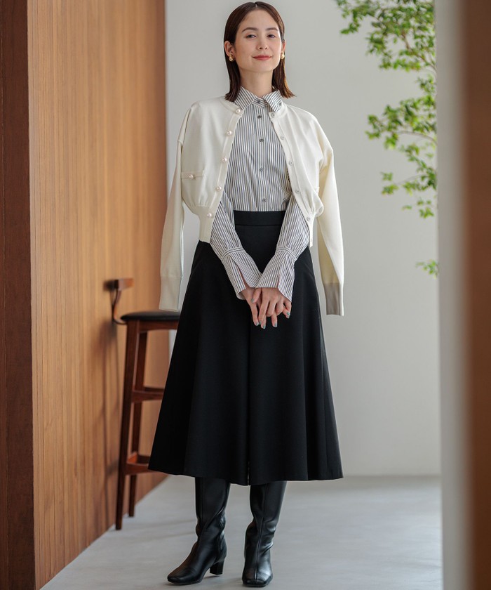 セール 40%OFF】【WEB限定色あり】ELENA パールボタン ニット