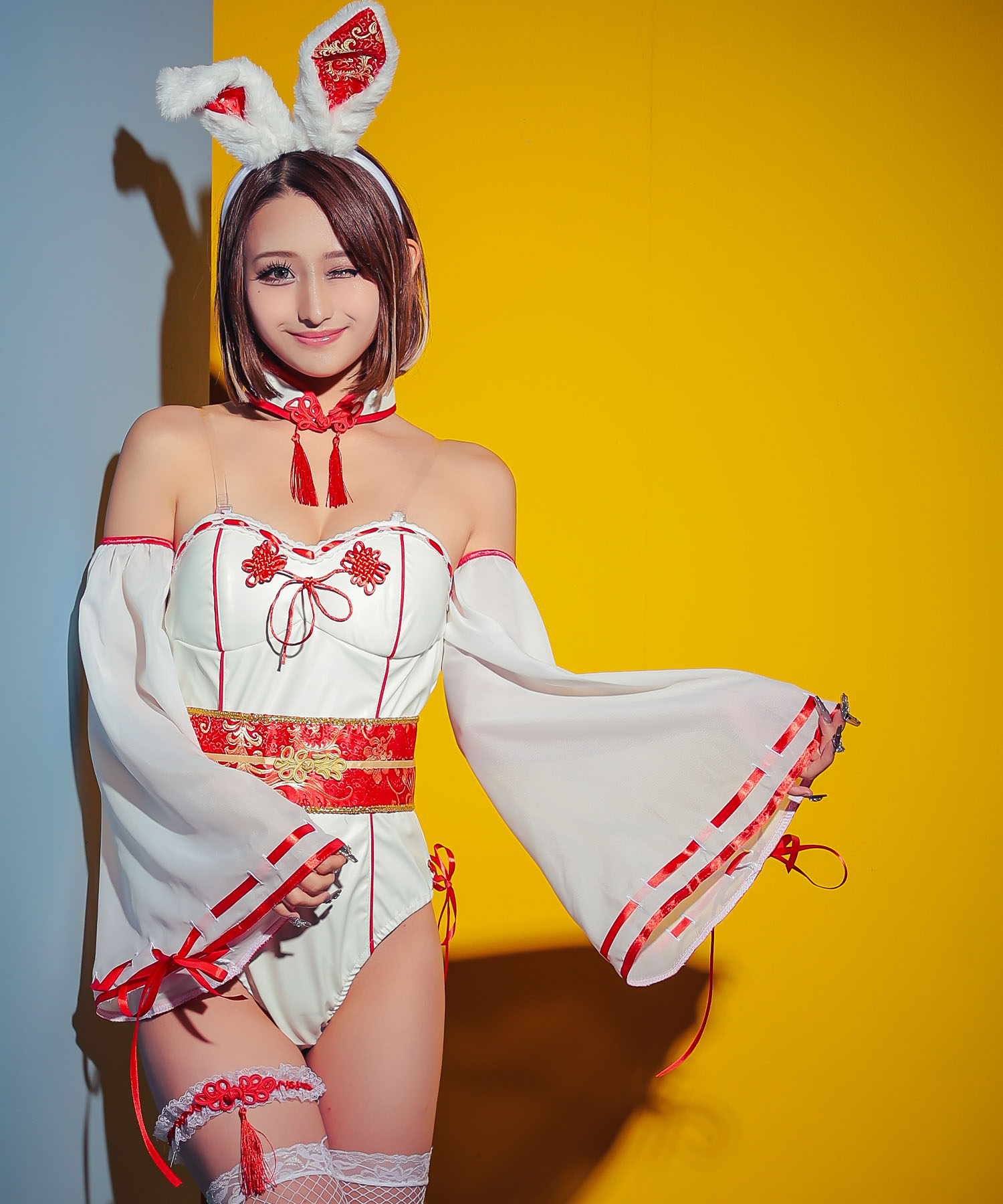 ティカ Tika ハロウィン セクシーレオタード和装ペア巫女バニー