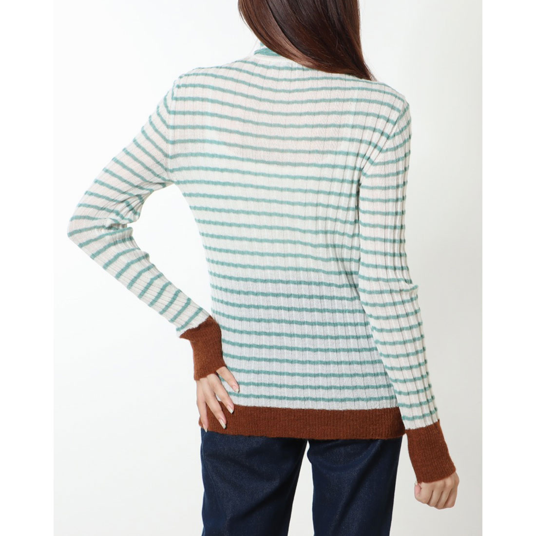 ALYSI アリジイタリアレディースカーディガンロングコートニット