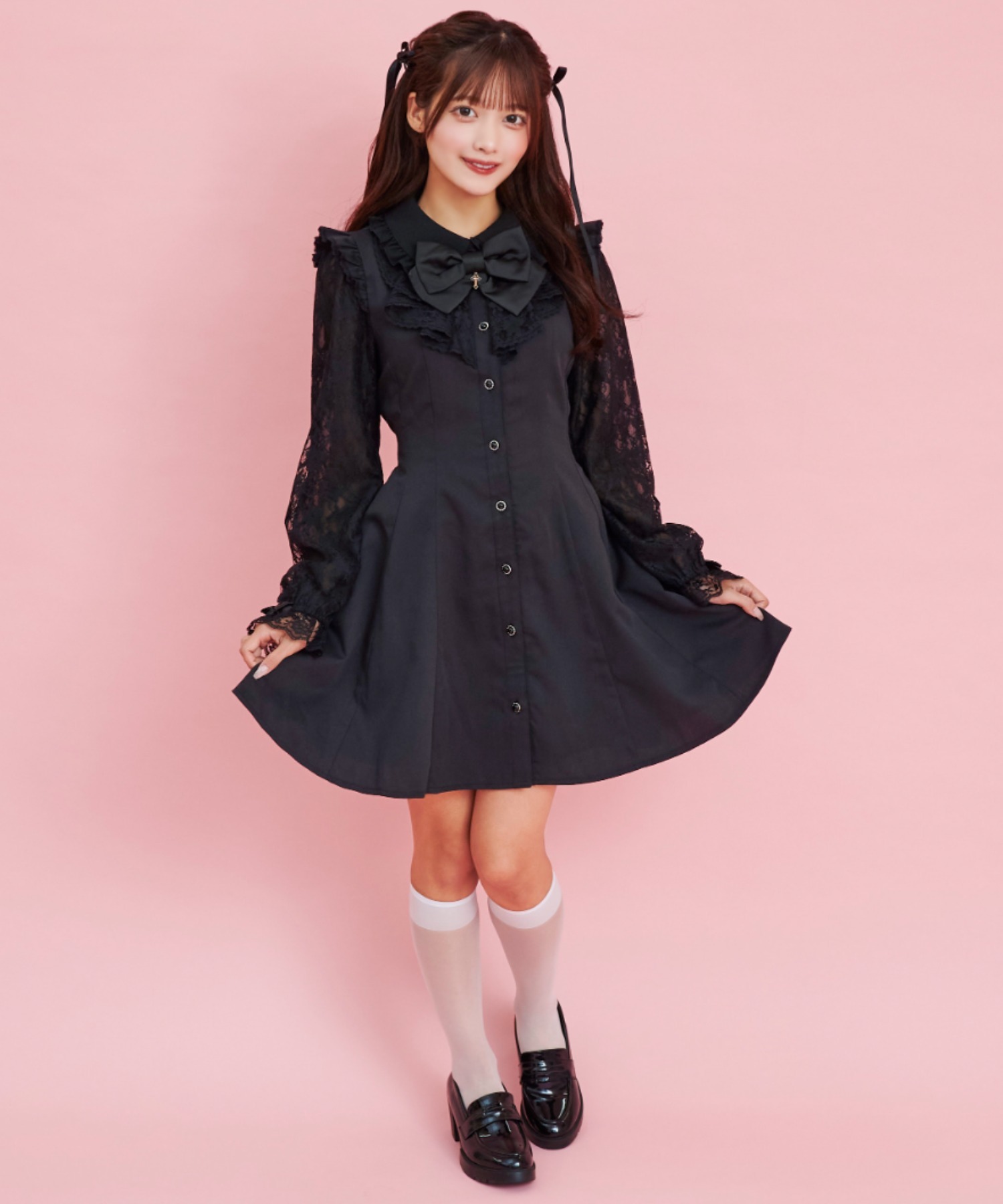シークレットハニー Secret Honey レースラッフルワンピース シークレットハニー Secret Honey レースラッフルワンピース