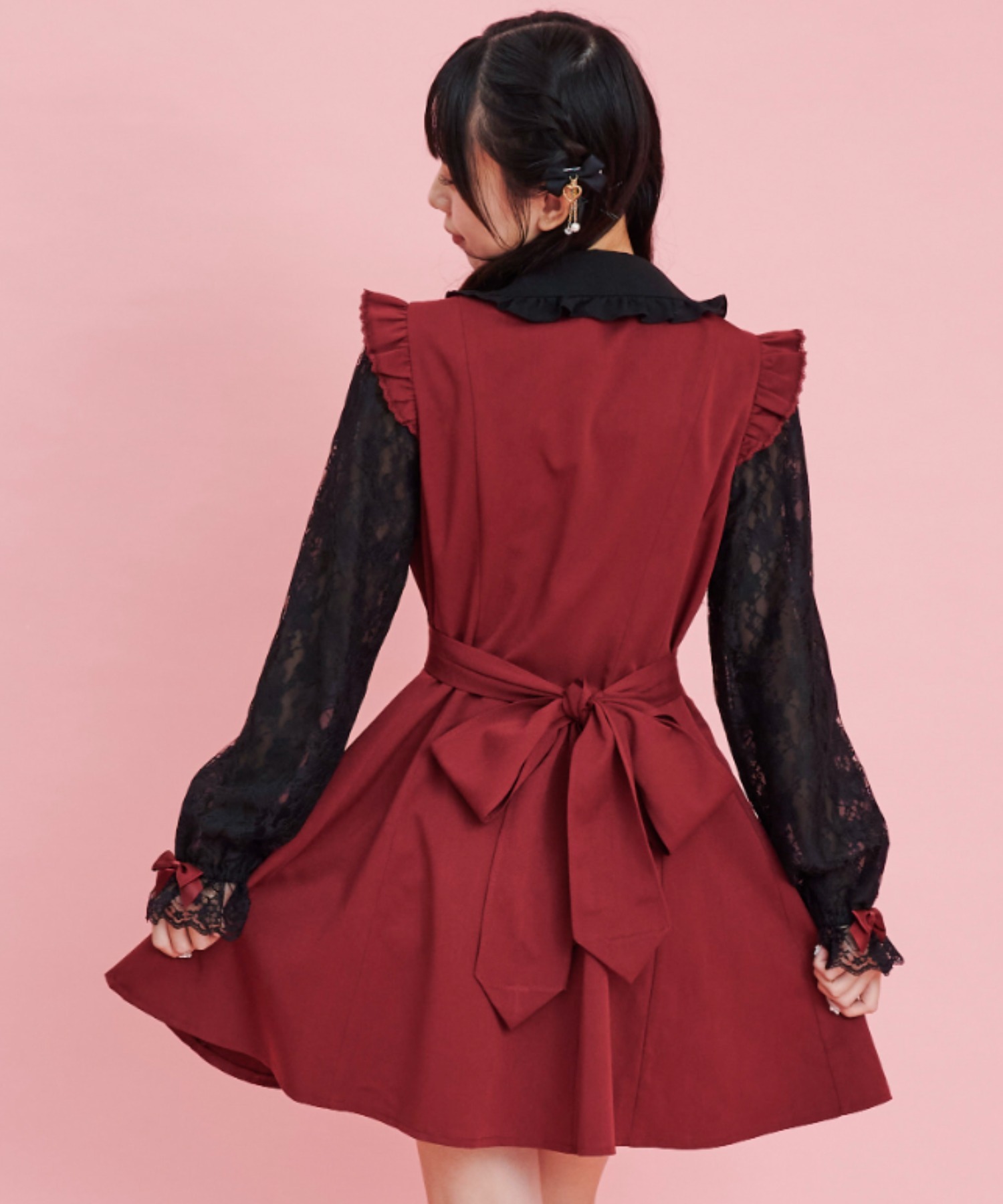 シークレットハニー Secret Honey レースラッフルワンピース