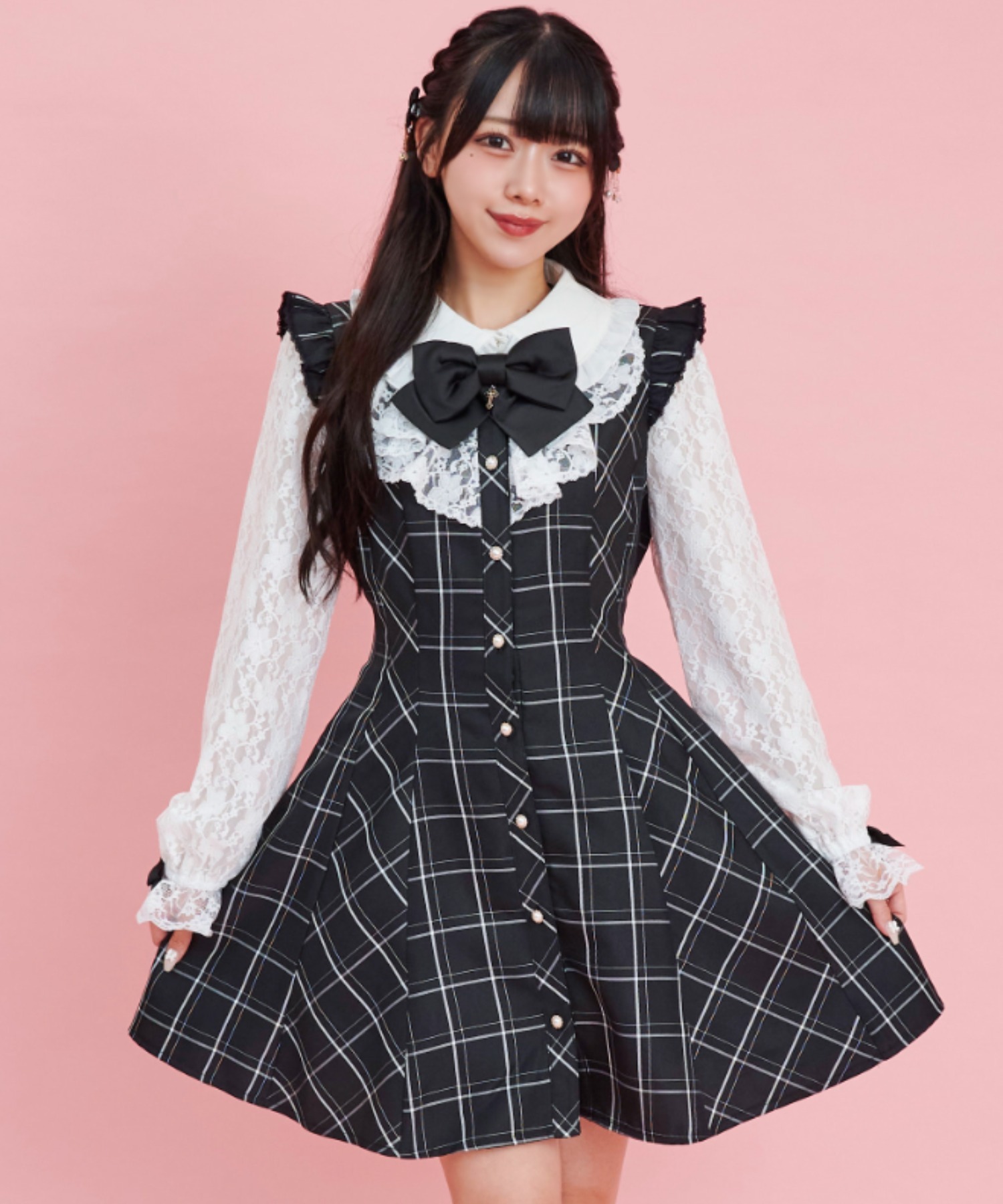 シークレットハニー Secret Honey レースラッフルワンピース シークレットハニー Secret Honey レースラッフルワンピース
