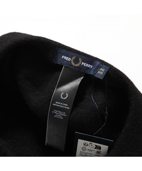 FRED PERRY ベレー帽 BERET HW7646 ローレルリース刺繍 FRED PERRY ベレー帽 BERET HW7646 ローレルリース刺繍