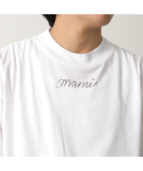 マルニ MARNI カットソー Tシャツ ロンT 長袖 ロゴプリント 白