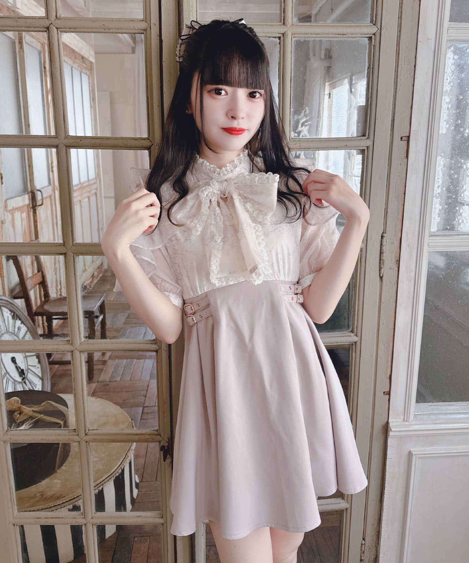 ROJITA 花柄ドッキングワンピース セール】花柄ドッキングワンピース（ワンピース）｜ROJITA