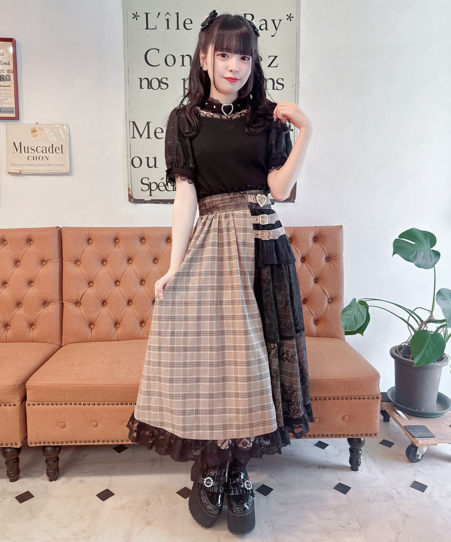 ロジータ ROJITA アシメ切替ロングスカート(506889199