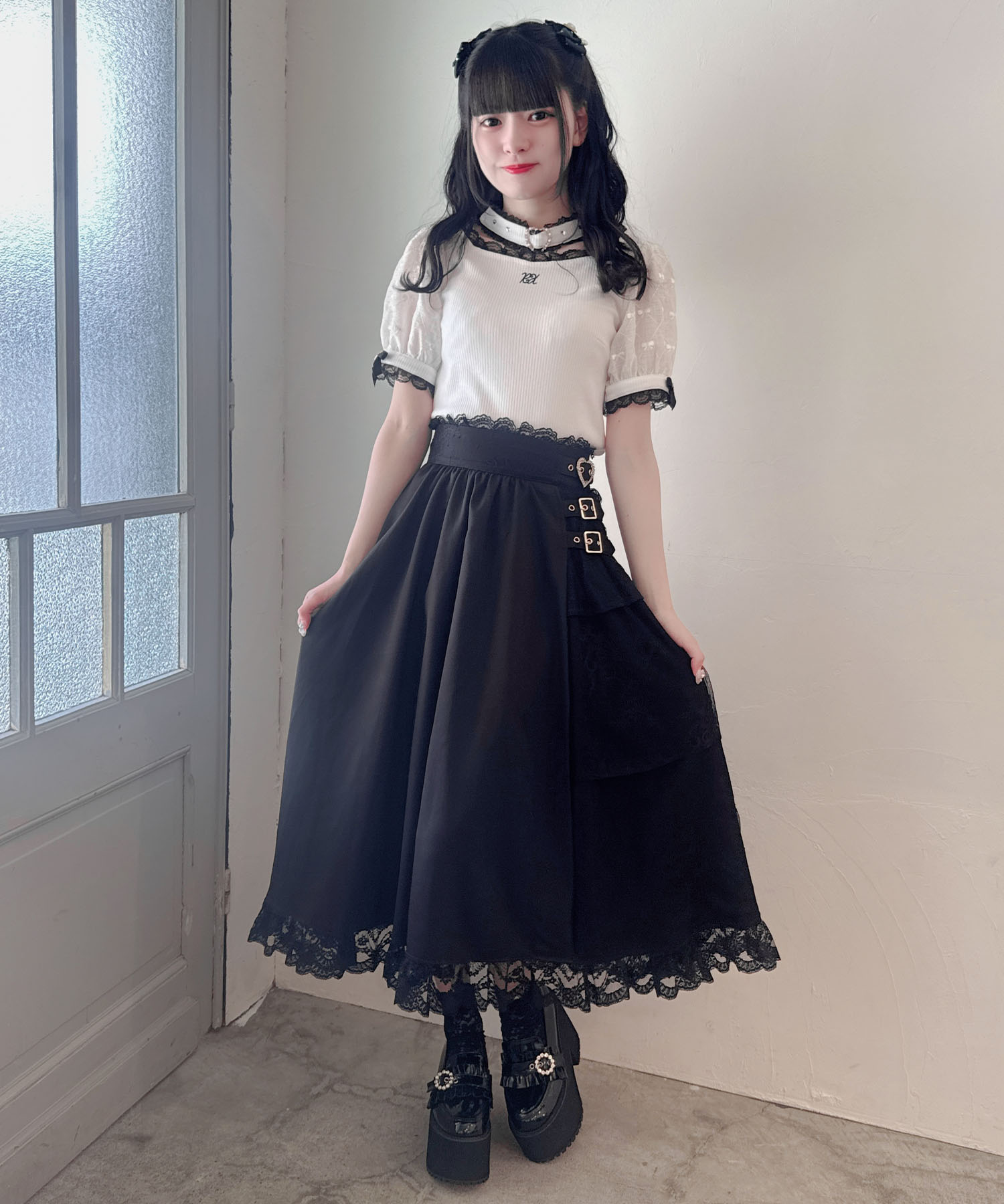 ロジータ ROJITA アシメ切替ロングスカート(506889199