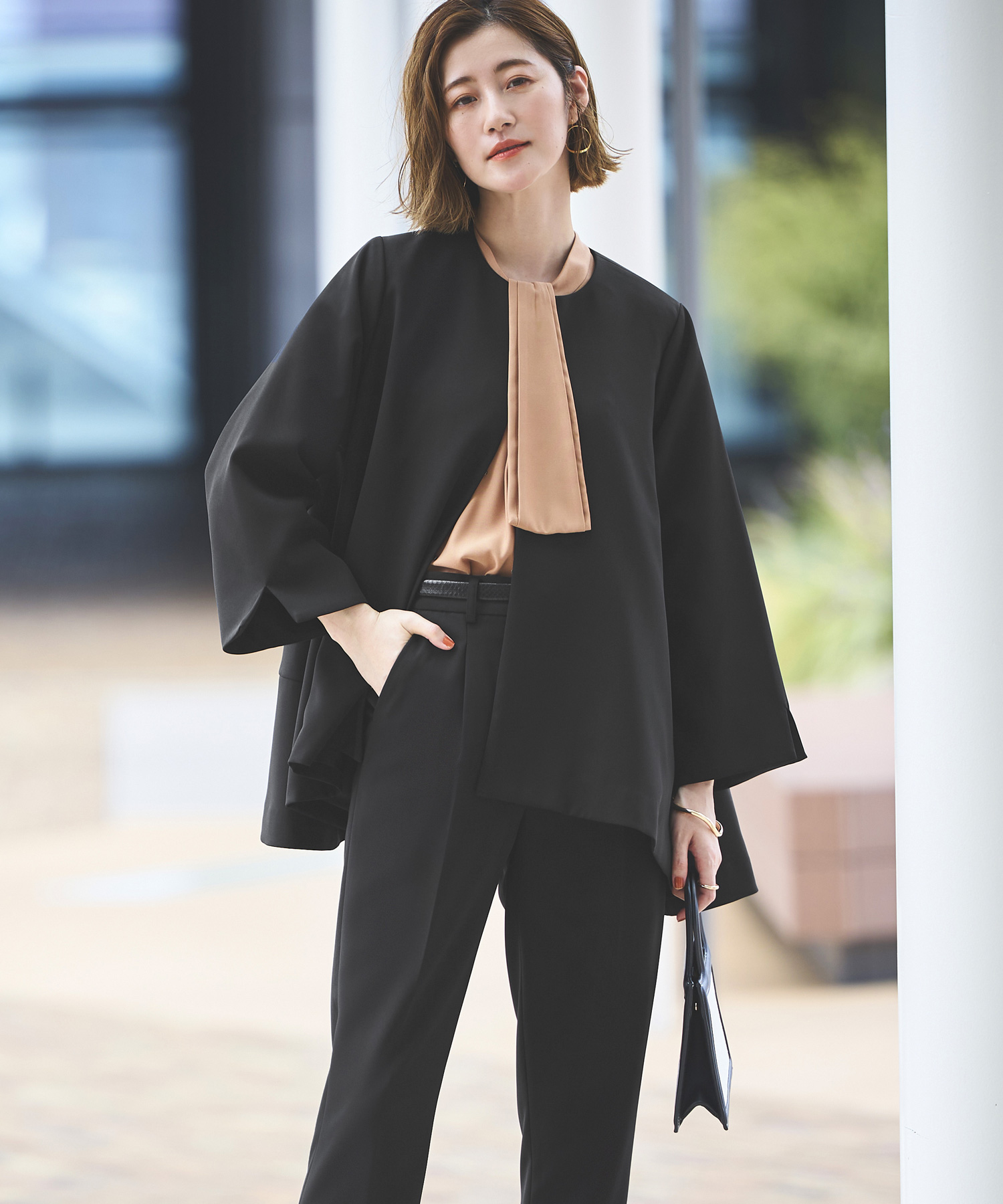 ルイルエブティック RUIRUE BOUTIQUE ノーカラーフレア ルイルエブティック RUIRUE BOUTIQUE ノーカラーフレア