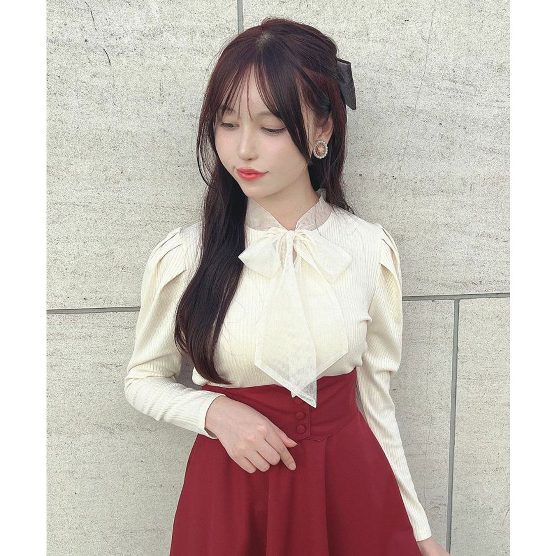 大人気⭐︎ANDRESDアンドレスド　ニアナ　ベージュ　チュールフリルブラウス 大人気⭐︎ANDRESDアンドレスド ニアナ ベージュ チュールフリル