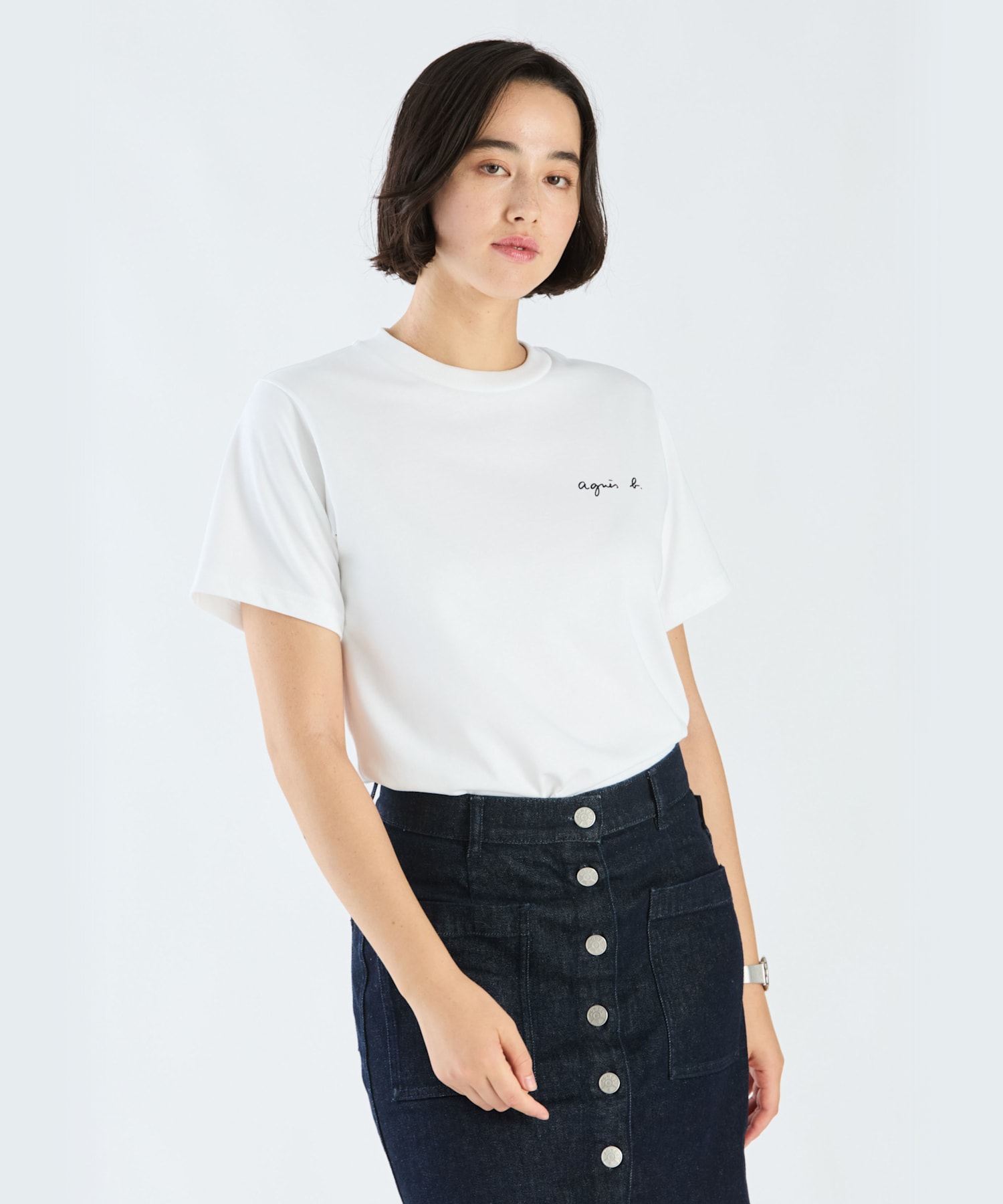 ミニロゴ コットン 半袖 Tシャツ 