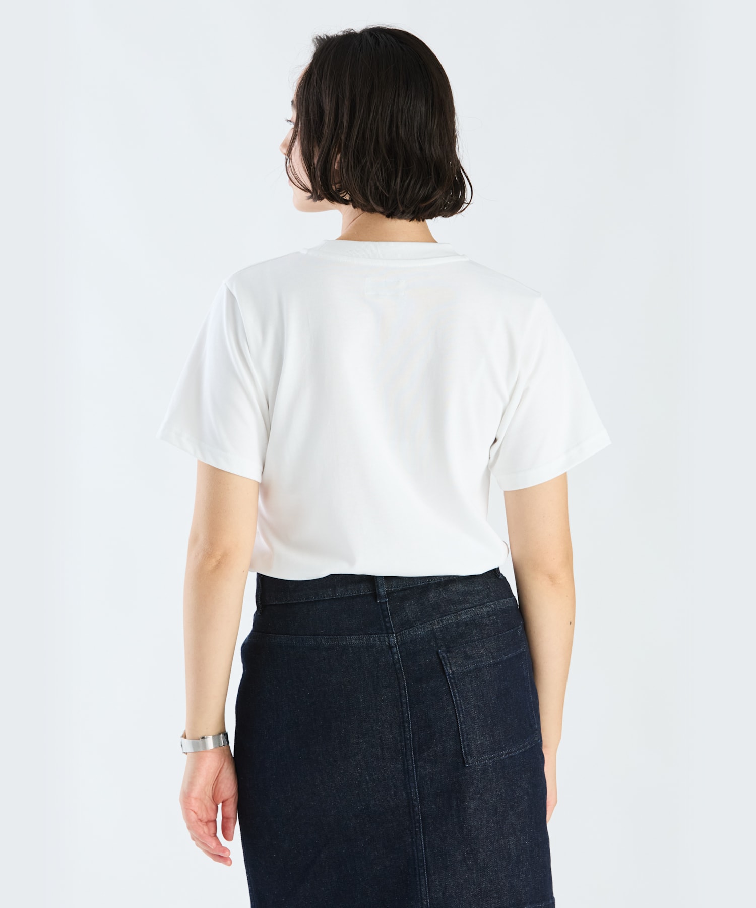 ANDMARY 半袖Tシャツ サイズF ホワイト/ブラック 0000298566021.jpg