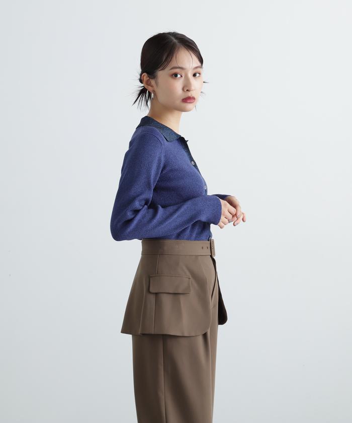 セール】ラメリブポロニット《レッド：official site・一部店舗