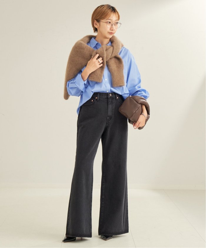 セール】DENIM SEMI FLARED パンツ（スラックス）｜Plage