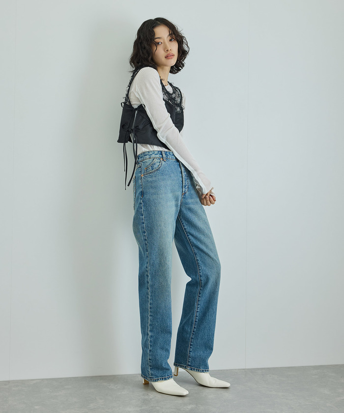 セール 40%OFF】【洗える】チュールパターンベスト(506897268