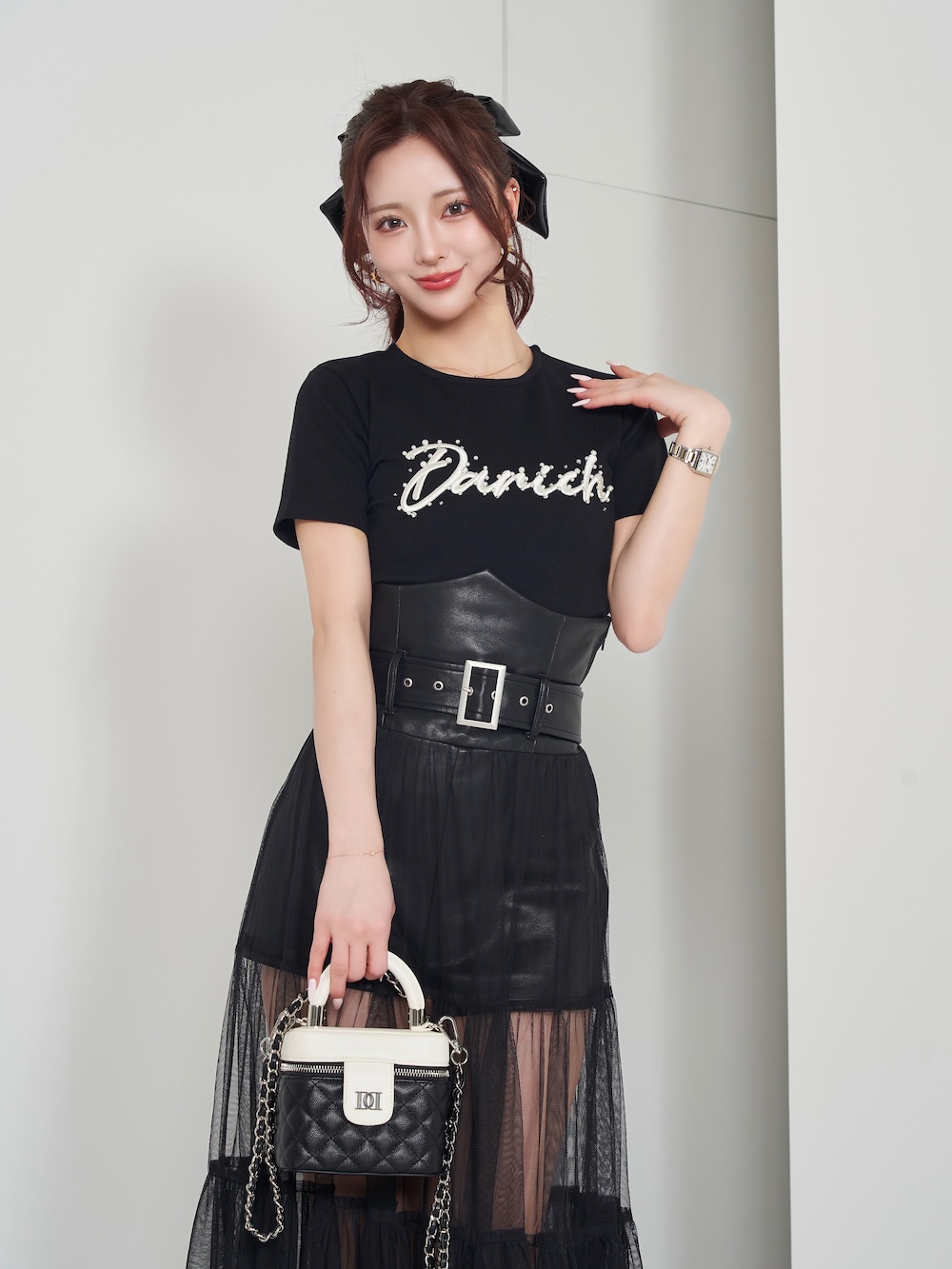 ダーリッチ Darich エンブロイダリーパールTシャツ(505967518
