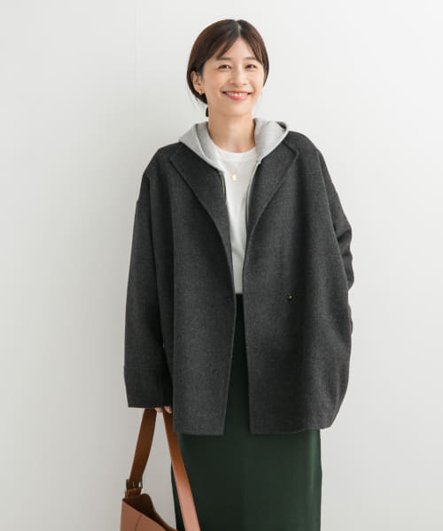 セール 20%OFF】ウールリバーミドルガウンコート(506879697 セール 20%OFF】ウールリバーミドルガウンコート(506879697