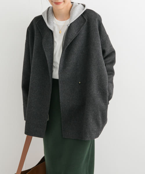セール 20%OFF】ウールリバーミドルガウンコート(506879697 セール 20%OFF】ウールリバーミドルガウンコート(506879697