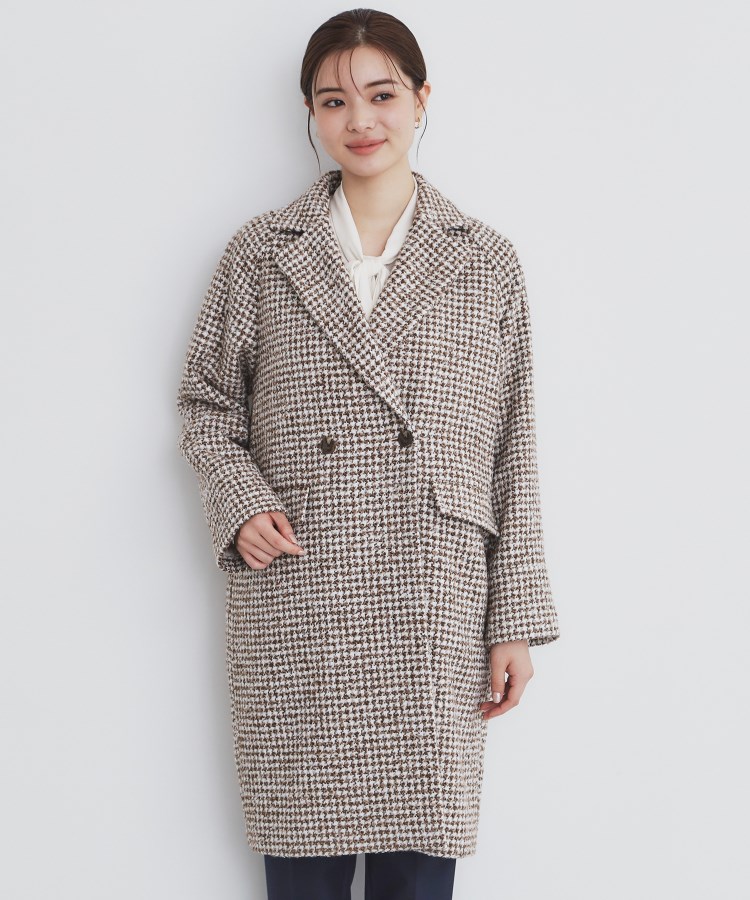 セール50%OFF】千鳥チェックチェスターコート【洗える