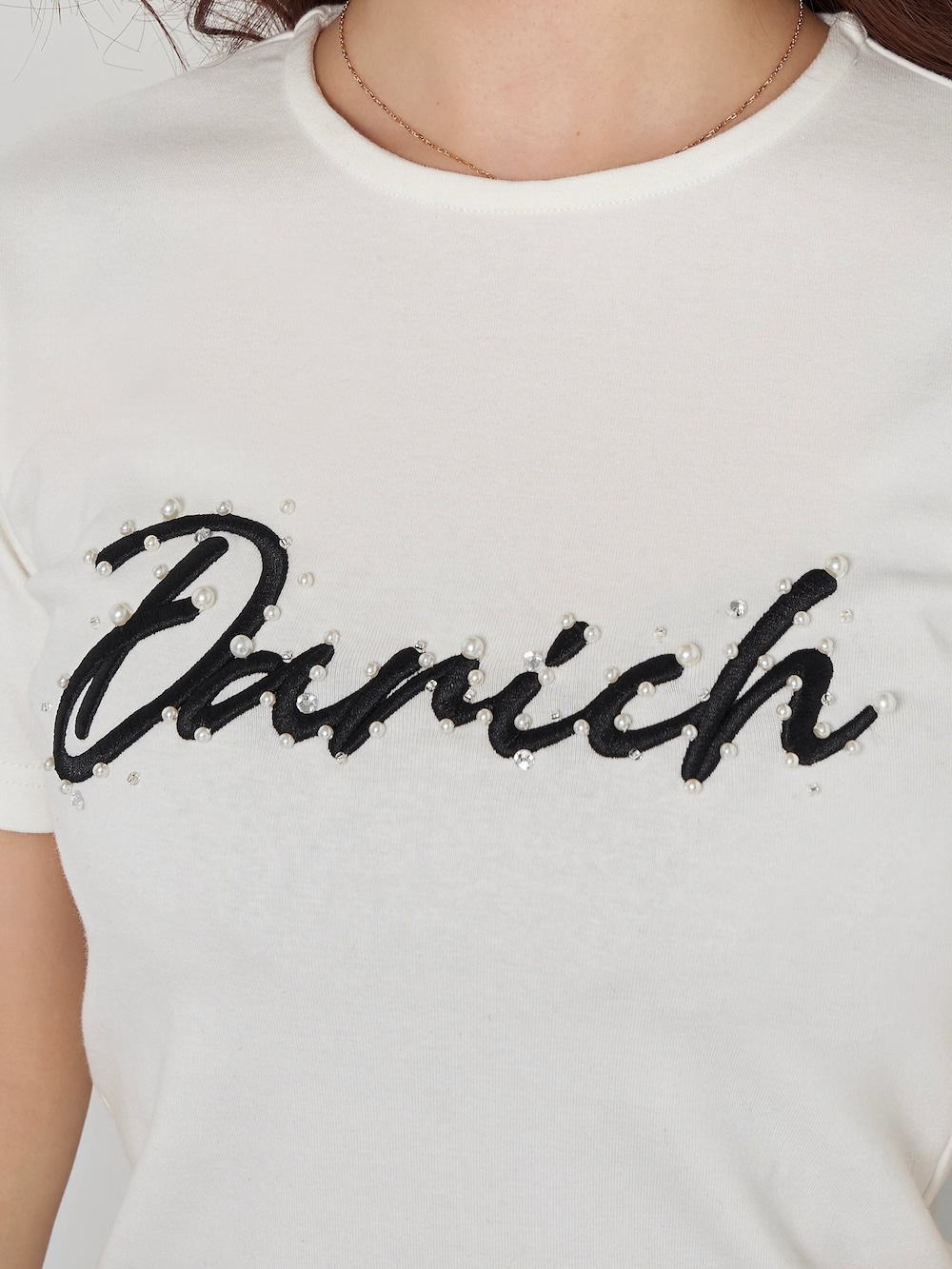 ダーリッチ Darich エンブロイダリーパールTシャツ(505967518
