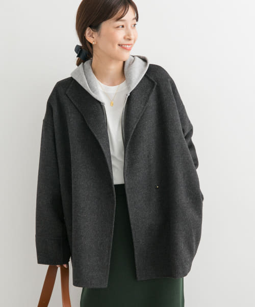 セール 20%OFF】ウールリバーミドルガウンコート(506879697 セール 20%OFF】ウールリバーミドルガウンコート(506879697