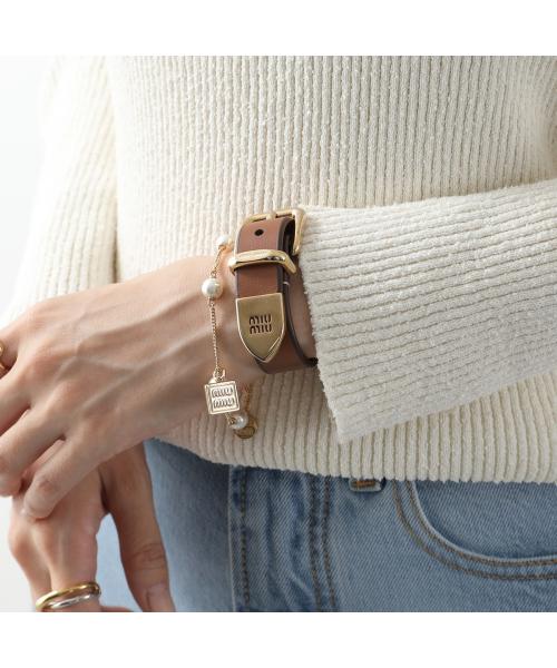 ミュウミュウ Miu Miu MIUMIU ブレスレット 5IB550 2E6Y レザー