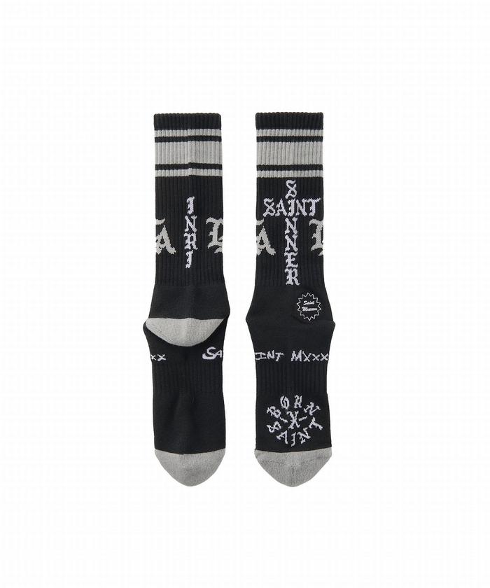 【Mサイズ(黒)】セント マイケル×ボーンXレイズド/BR_SOCKS　新品　3 Mサイズ(黒)】セント マイケル×ボーンXレイズド/BR_SOCKS新品3