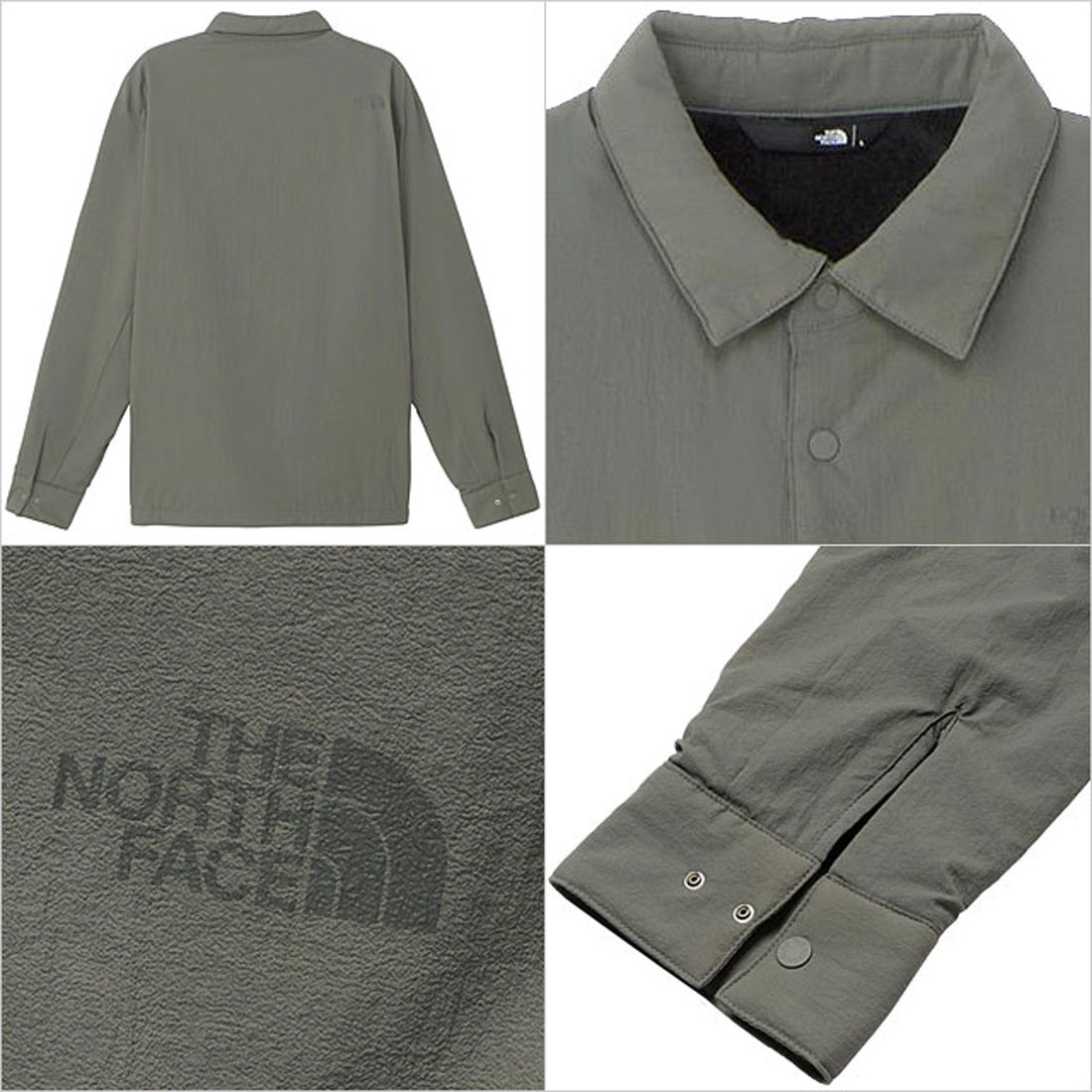 ★ ノースフェイス THE NORTH FACE オクトーバーミッドシャツ カーキ sizeL 新品未使用タグ付 フリース 裏起毛  シャツジャケットNR62301
