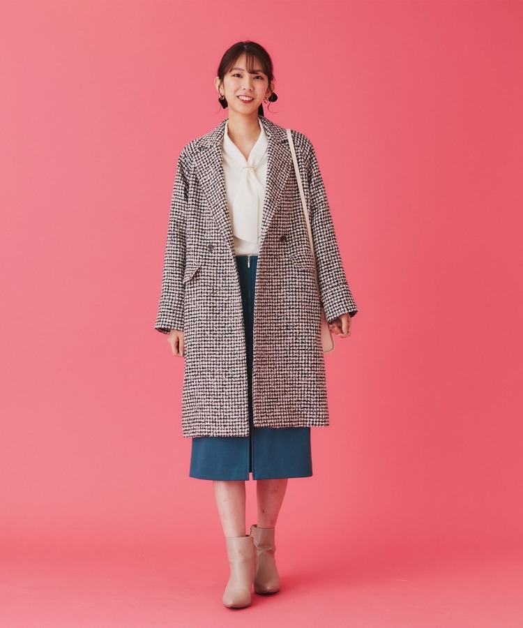 アンビデックス チェックコート セール50%OFF】千鳥チェックチェスターコート【洗える