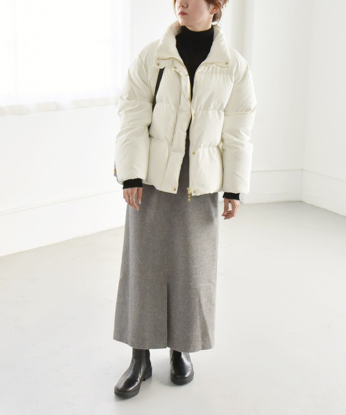 セール 40%OFF】quaranciel: スタンドカラー フレア ダウン