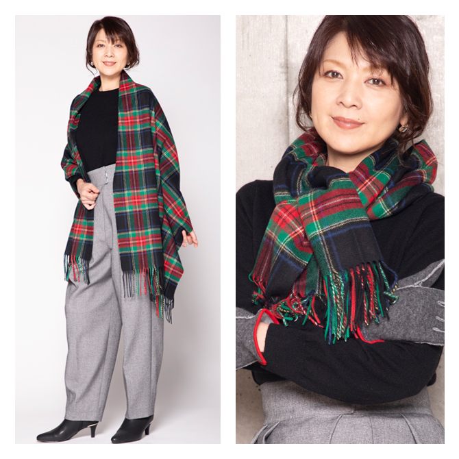 【タグ付き未使用品】Cashmee　カシュミー　大判ストール　カシミヤ　ベージュ カシュミー Cashmee 飯島直子さん×Cashmeeコラボ企画「Cashmee.N
