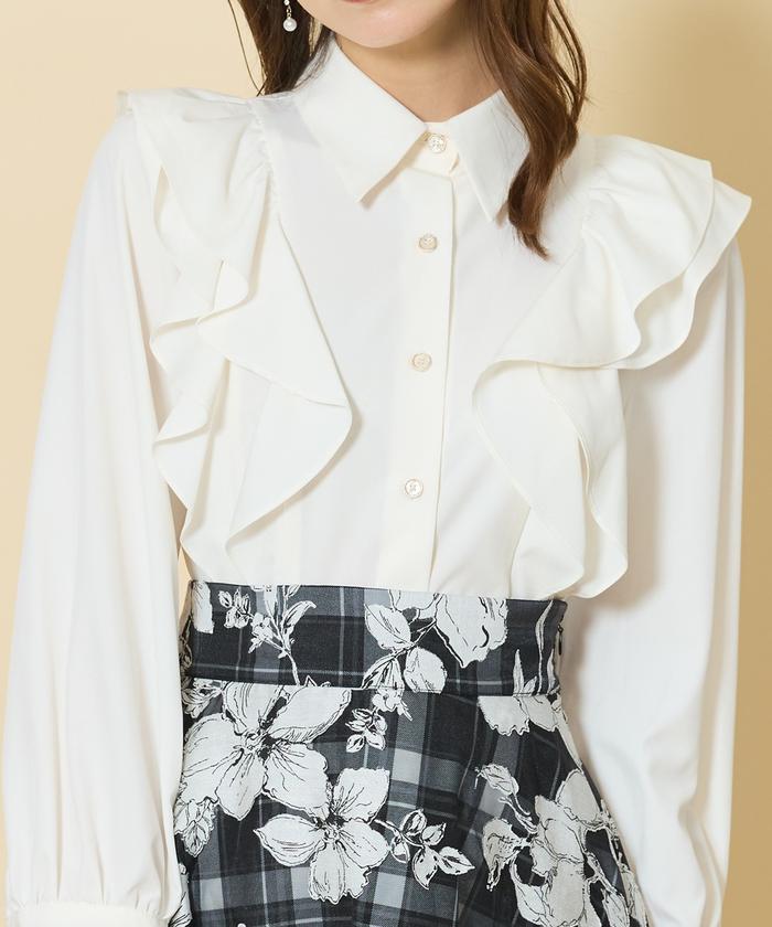 SHOULDER フリルブラウス MOUSSY | SHOULDER フリルブラウス (シャツ・ブラウス ) |SHEL