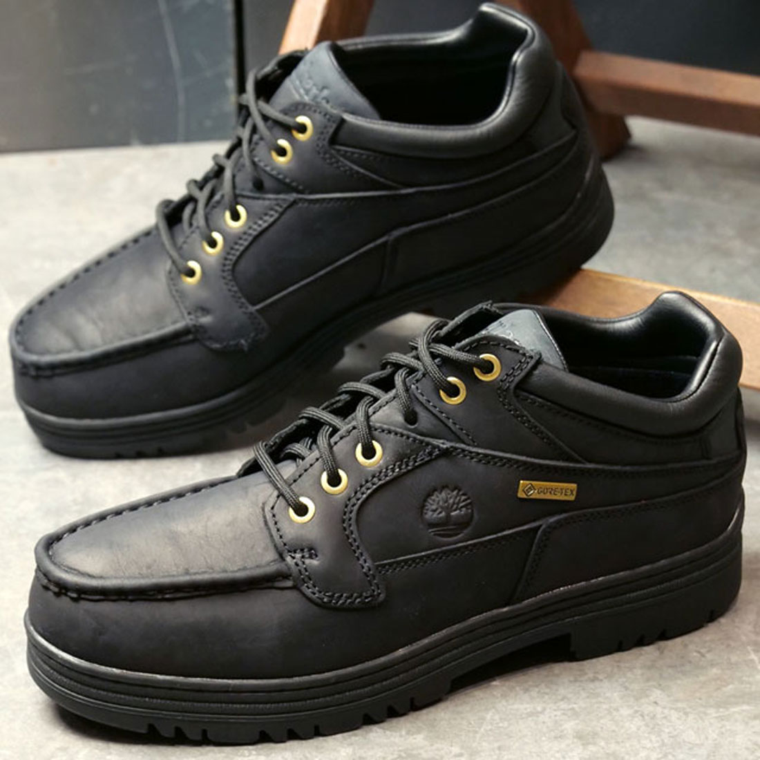 ティンバーランド Timberland Moc Toe GTX BLACK-FULL-GRAIN ティンバーランド Timberland Moc Toe GTX BLACK-FULL-GRAIN