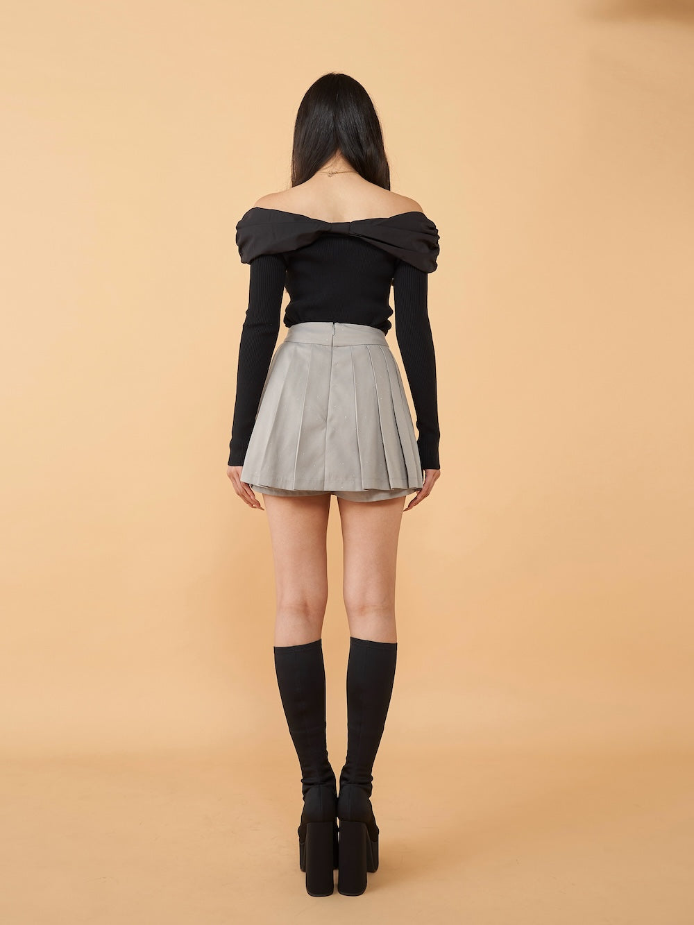 セール】ダーリッチ Darich オフショルリボンニットトップス