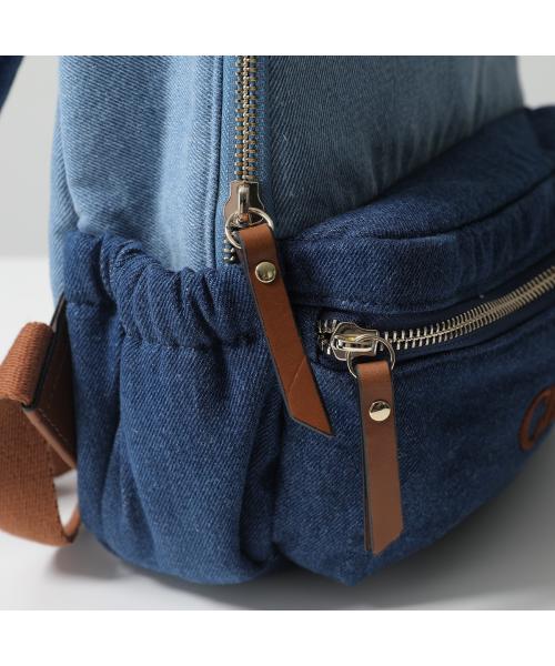 セール】Chloe KIDS バックパック C20280 ロゴ刺繍 デニム セール】Chloe KIDS バックパック C20280 ロゴ刺繍 デニム