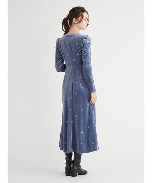 ベロア総刺繍ワンピース(デイリーワンピース)｜DRESS（ドレス