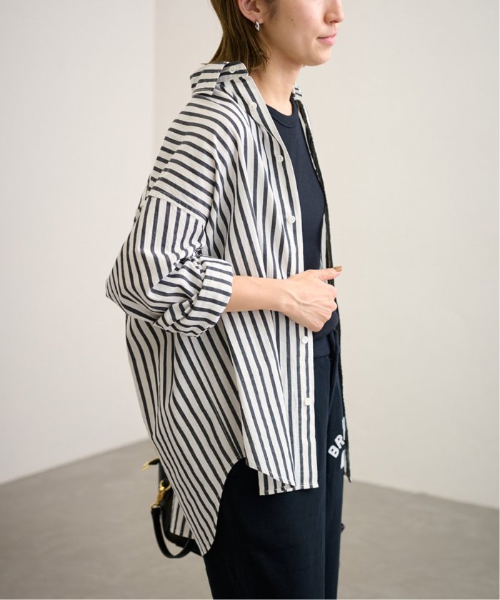 24ss 美品 フレームワーク コットンストライプレギュラーカラーシャツ F ≪追加≫コットンストライプレギュラーカラーシャツ(506920744
