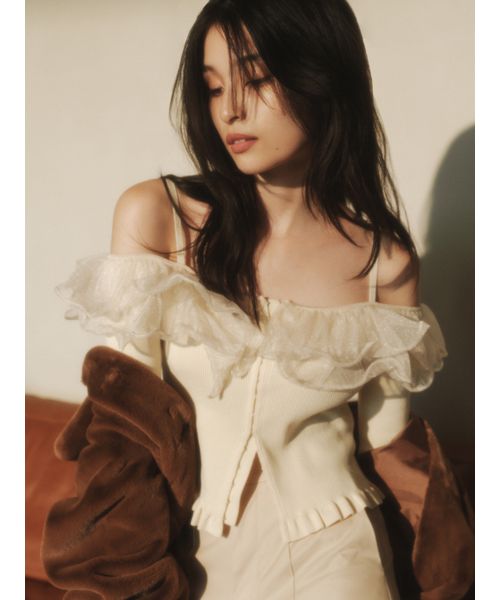 セール 50%OFF】ラッフルオフショルニット【WEB限定カラーあり