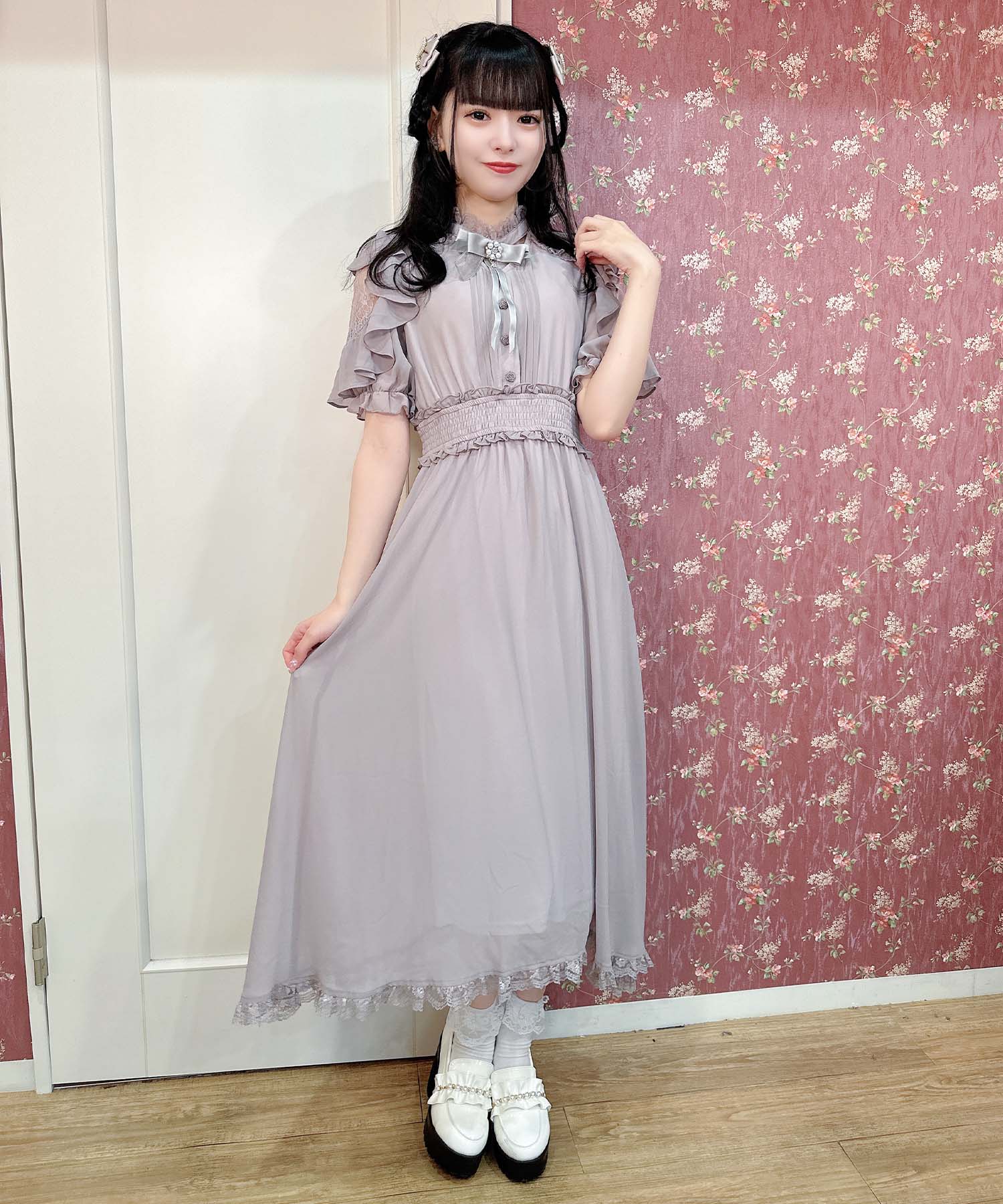 新品タグ付★Cristian Dior★プレシャス掲載★プリーツロングワンピース 新品タグ付☆Cristian Dior☆プレシャス掲載☆プリーツロング