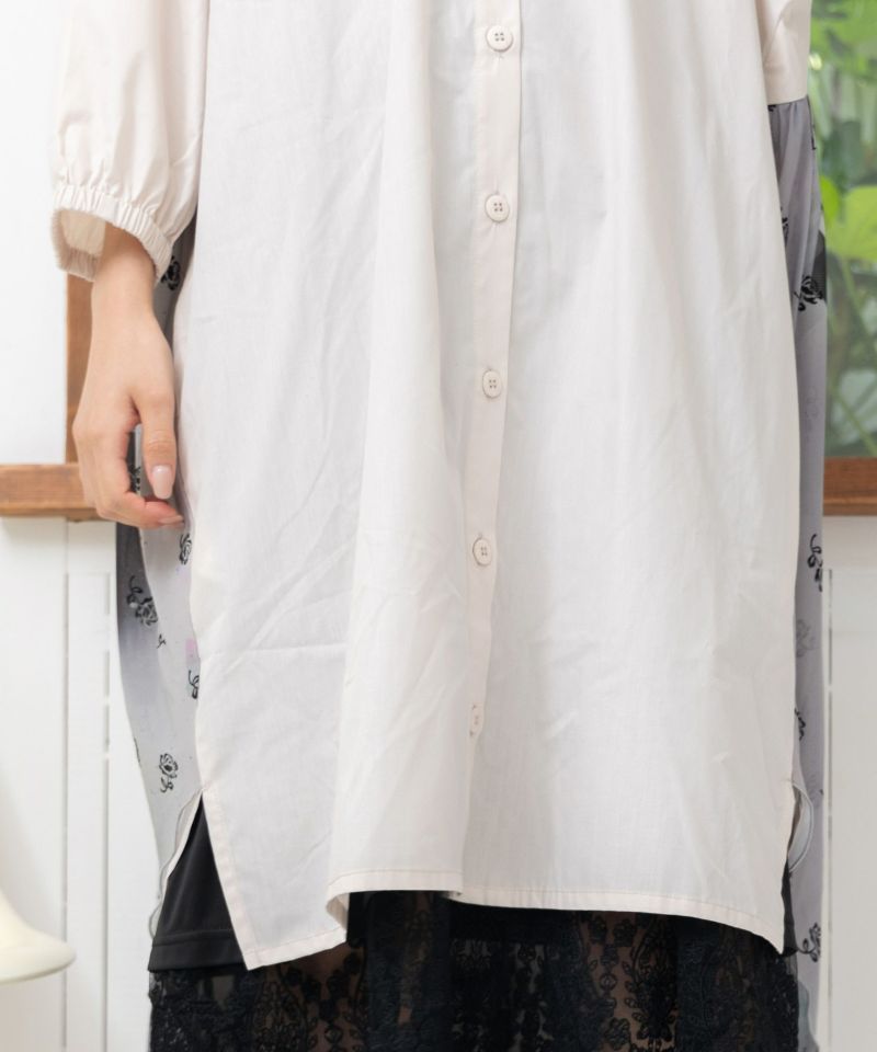 セール】スカラー ScoLar バラと蝶が彩るピアノ柄バックプリント セール】スカラー ScoLar バラと蝶が彩るピアノ柄バックプリント