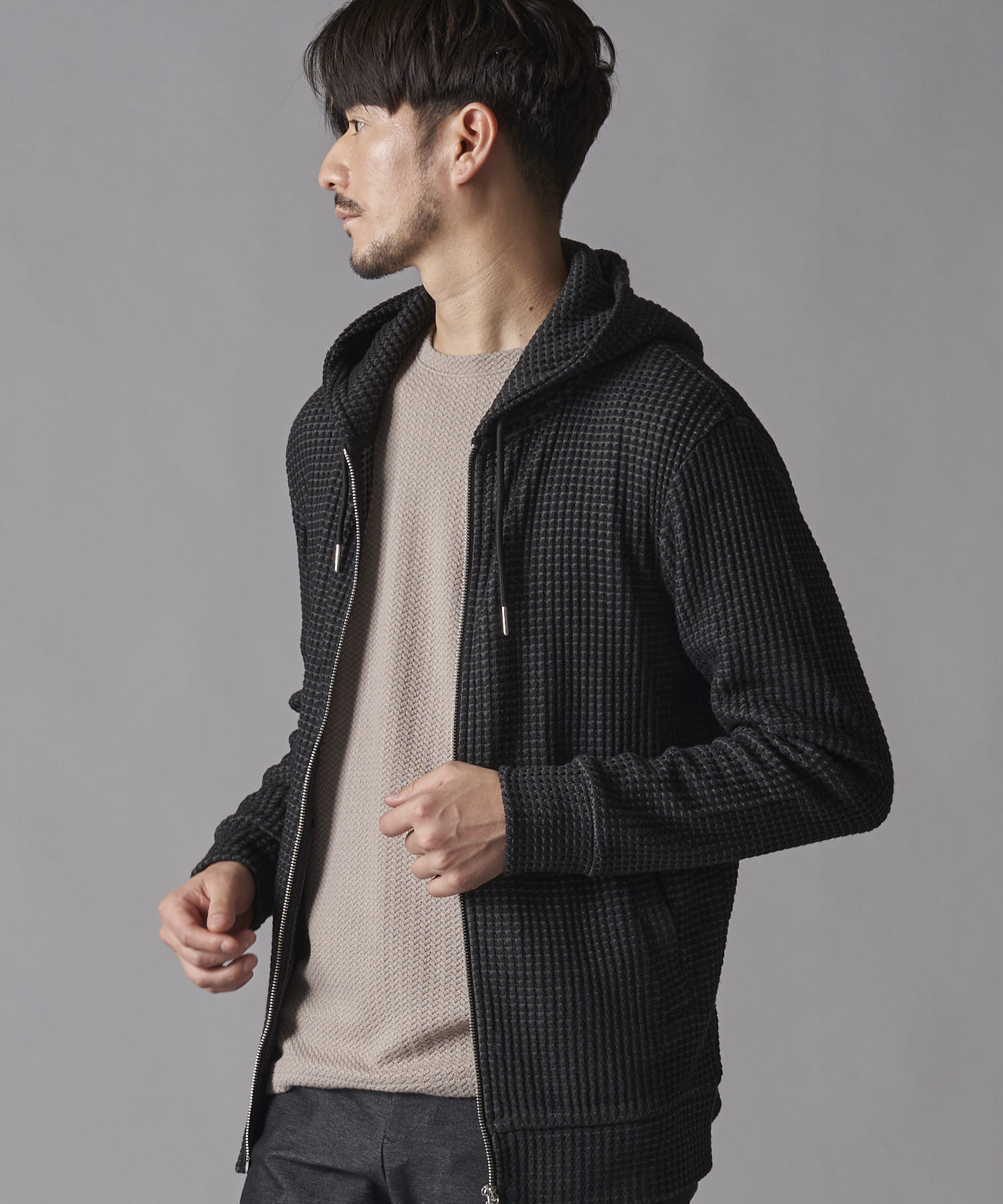 セール40%OFF】テットオム TETE HOMME オニワッフルパーカー