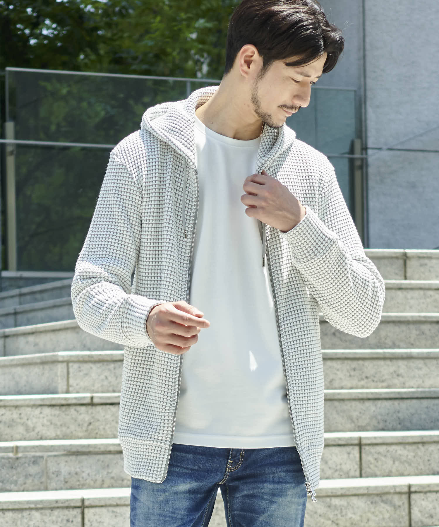 セール】テットオム TETE HOMME オニワッフルパーカー(506928594