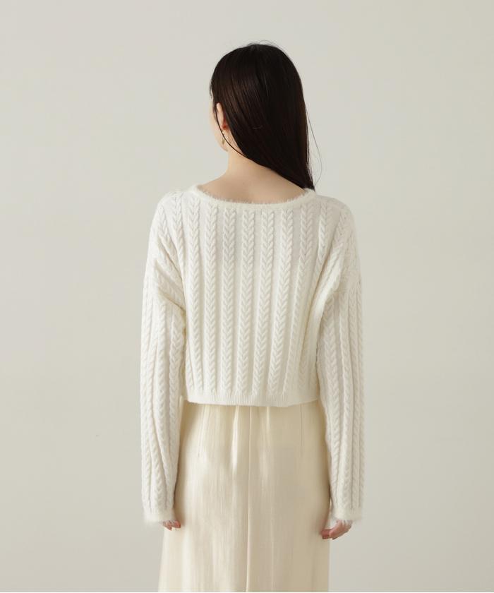 セール】短丈ケーブルニット 24AW(506835294) | プロポーション
