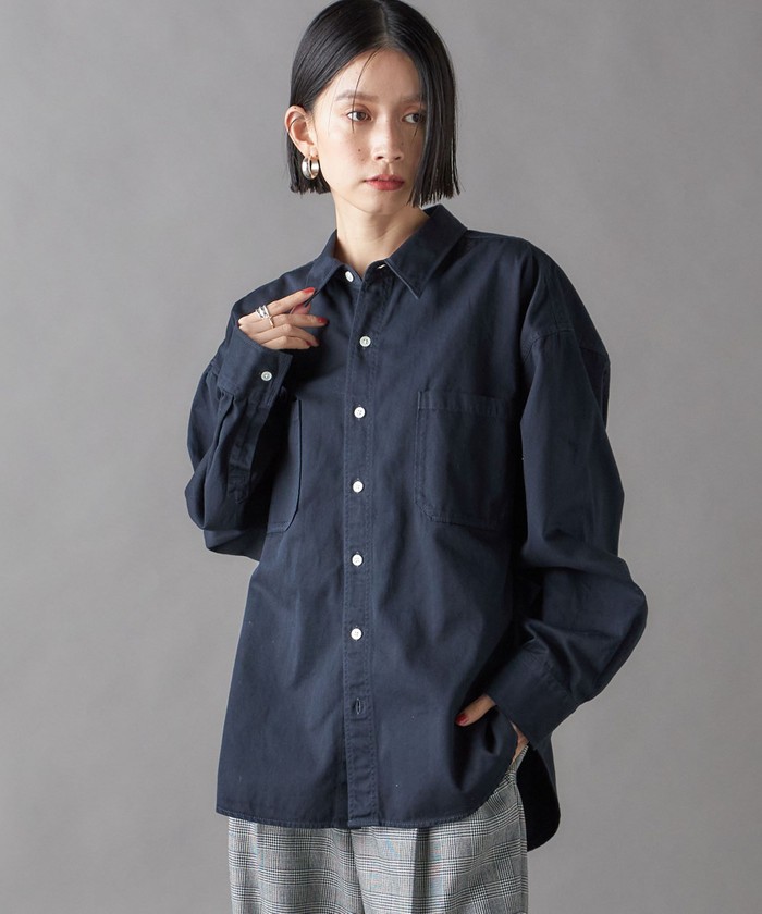 【美品】BEARDSLEY ビアズリー リブニットコンビシャツ BEARDSLEY（ビアズリー）の「リブニットコンビシャツ（シャツ