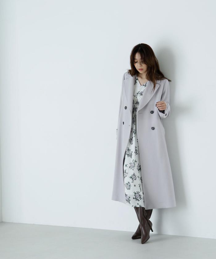 セール 50%OFF】スリットショルダープリントワンピース