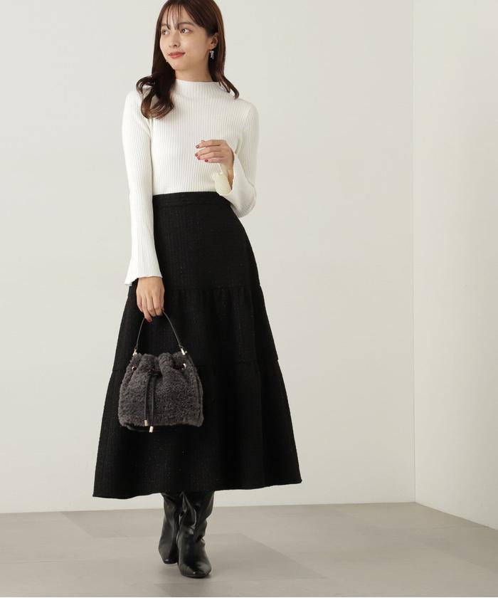 ツイードティアードスカート|PROPORTION BODY DRESSING