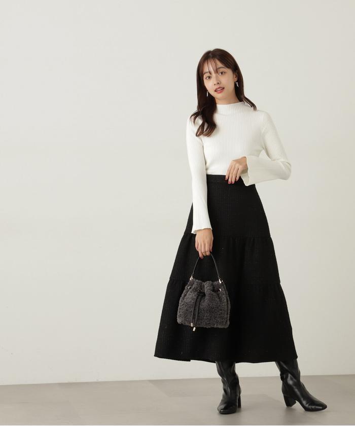 ツイードティアードスカート|PROPORTION BODY DRESSING